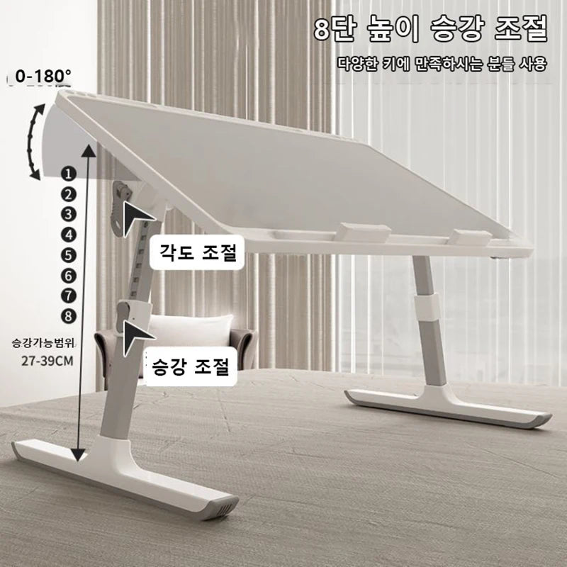 Laptop Bed Tray Table, Adjustable Laptop Bed Table,Portable Standing Desk with Storage Drawer,Foldable Lap Tablet Table for Sofa Home improvement office phone