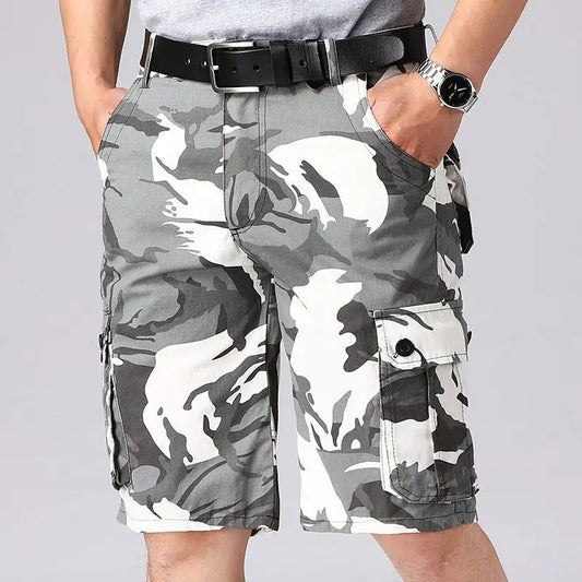 Große Größe Militär Männer Camouflage Cargo-Shorts Sommer Neue Y2k Vintage Baggy Outdoor Sport Casual Knie Länge Taktische Hosen 44 