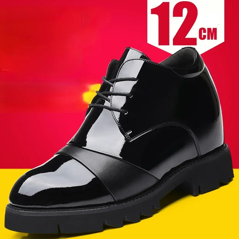 12cm Elevator Shoes Deodorant Business Men's Formal Leather Shoes New Inner Heightening Shoes Men's Invisible Inner Heightening