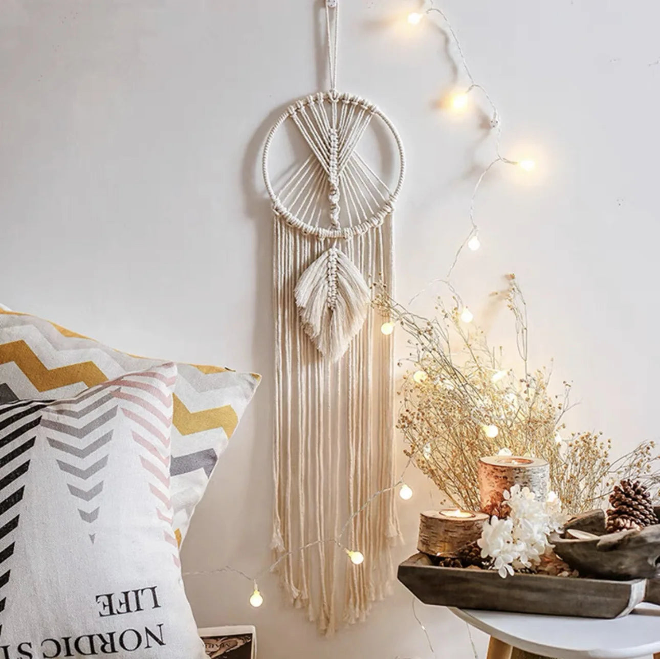 Northern Europe Popular Woven Tapestry Dream Catcher Hand Pendant Home Hanging Star Moon Decorative Hanging Cloth Wholesale