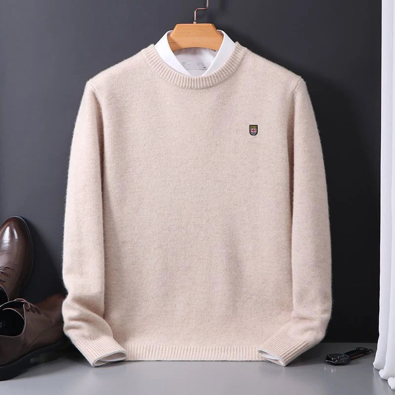 Oversize Cashmere Men Sweater O-Neck Knitted Jumpers Long Sleeve Male Pullover Soft Warm Woolen Korean luxury clothing