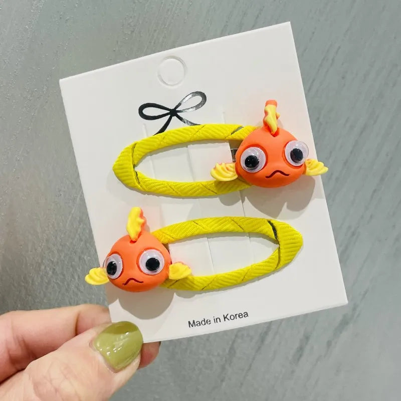 2Pcs/Set Girls Animal Rabbit Dog Cat Rubber Elastic Hair Bands Children Ponytail Holder Scrunchie Headband Kids Hair Accessories