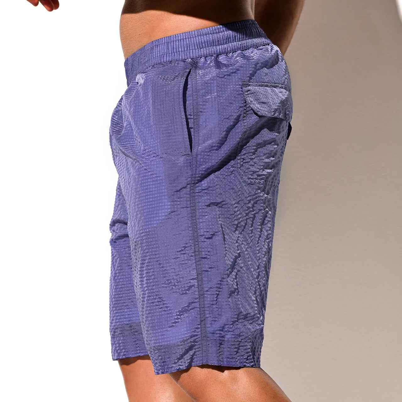 Desmiit Swimmear Men Swim Shorts Quick Dry Mens Beach Borard Surfing Sport Shorts Man Swimming Trunk Suit Lined Boardshorts