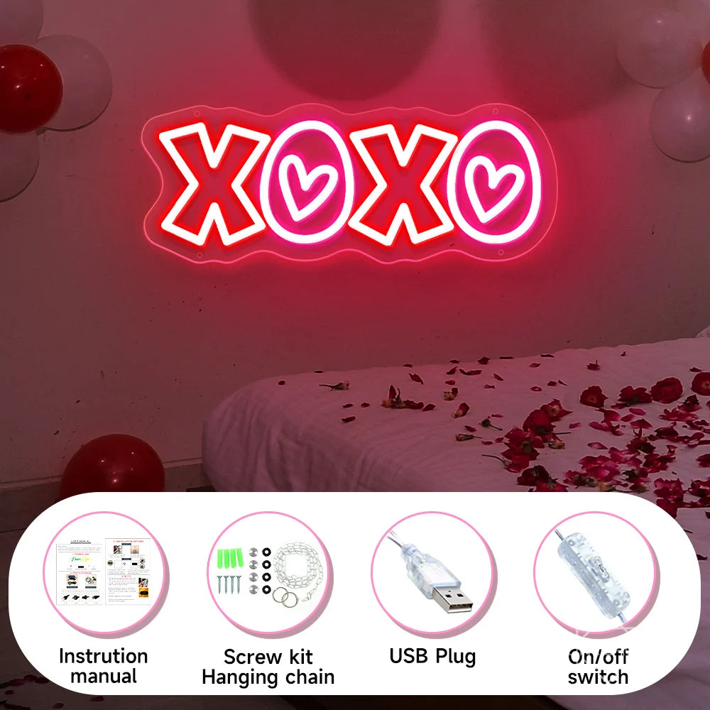 Valentine Neon Led Sign Wedding Party Decor Neon Sign LED Lights USB Bedroom Room Valentine Days Decoration Neon Lights