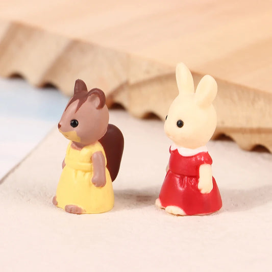 Mini Rabbit Garden Scene Decorative Toy Play House Accessories Prop
