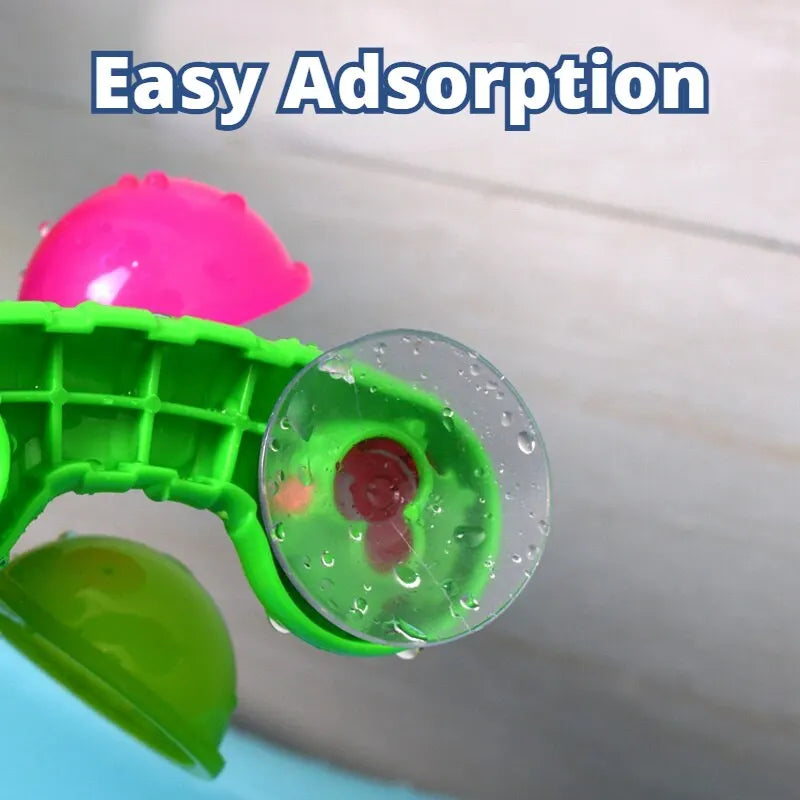 Buntes Wasserrad Baden Saugnapf Baby Badespielzeug Badewanne Wasserspray Spielset Dusche Sprinkler Spielzeug für Kinder 