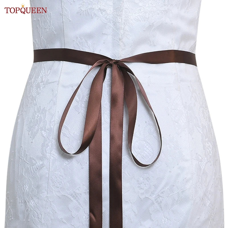 TOPQUEEN S119 Wedding Dress with Decorative Decals Wedding Dress Accessories Wedding Dress with Luxury Diamond Handmade