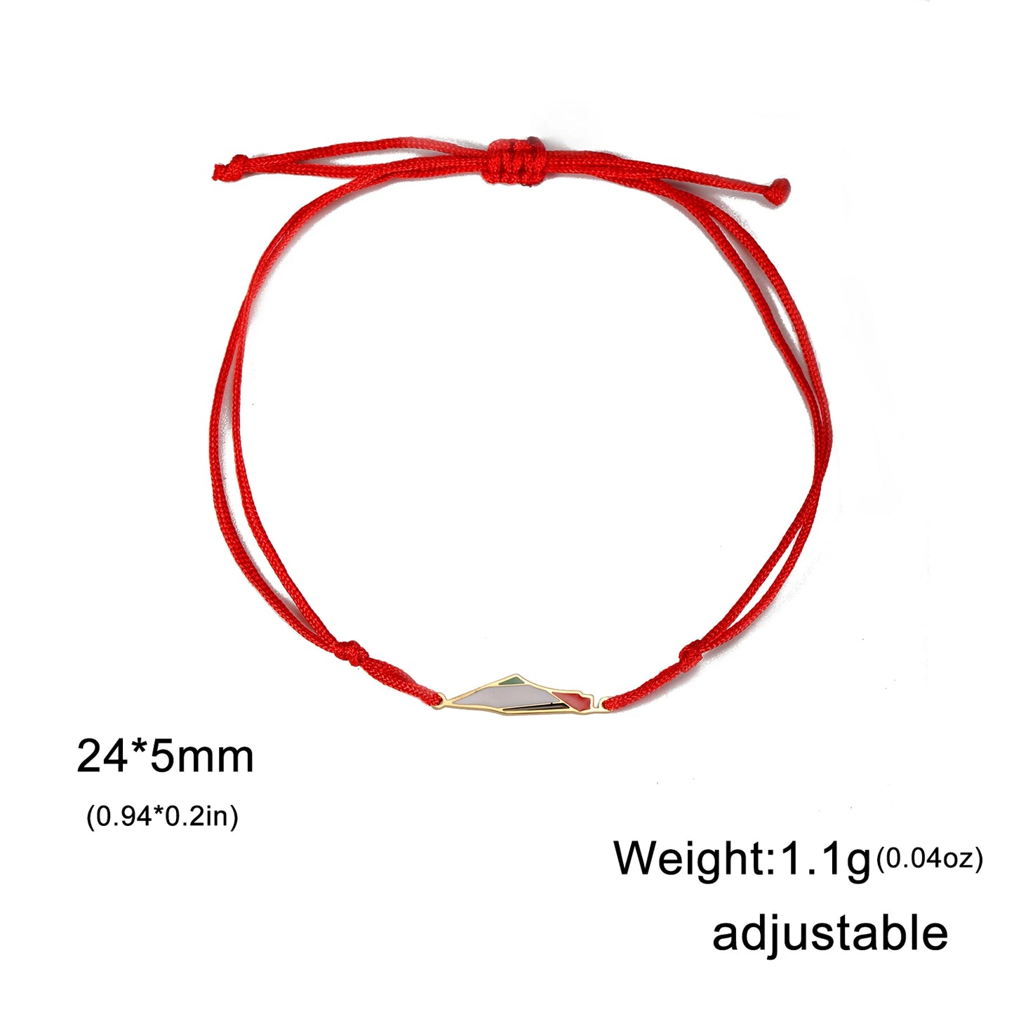 Palestine Flag Braided Rope Bracelets for Women Men Red Black White Green Natural Stone Beads Bracelet Jewelry Gift Wholesale