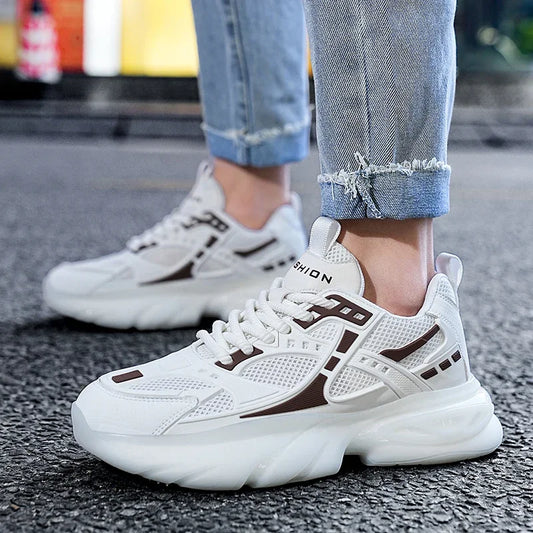 2024 New Men's Luxury Platform Sneakers Fashion Men Running Shoes Increased Breathable Man Shoes Lace Up Zapatillas De Hombre
