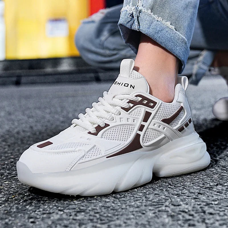 2024 New Men's Luxury Platform Sneakers Fashion Men Running Shoes Increased Breathable Man Shoes Lace Up Zapatillas De Hombre