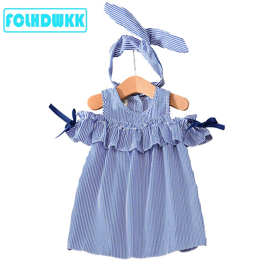 Girls Summer Dress + Headband Outfits for girls