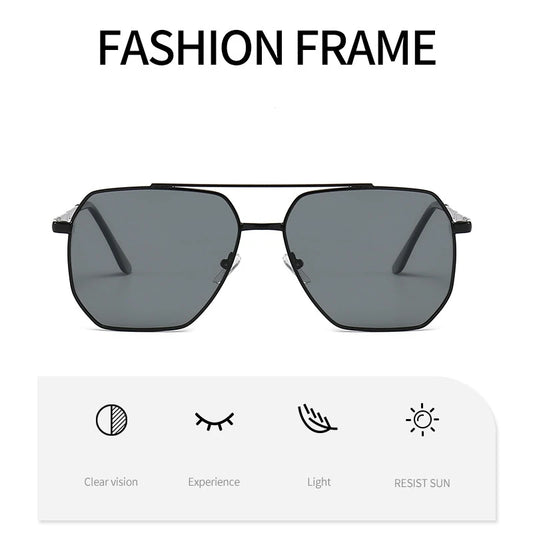Classic Pilot Polarized Sunglasses Men Luxury Metal Black Aviation Sun Glasses Male Fashion Driving Vacation Shades UV400