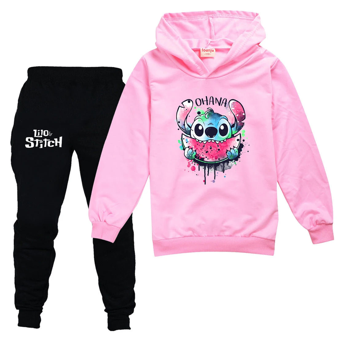 Disney Lilo Stitch Kids Clothing Sets Suit Boys Girls Tracksuits Kids Brand Sport Suits Stich Hoodies Teen Tops Pants 2Pcs Set