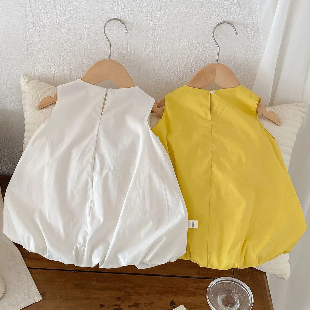 Girls Summer Dresses Sleeveless Cotton Toddler Clothing New Arrival