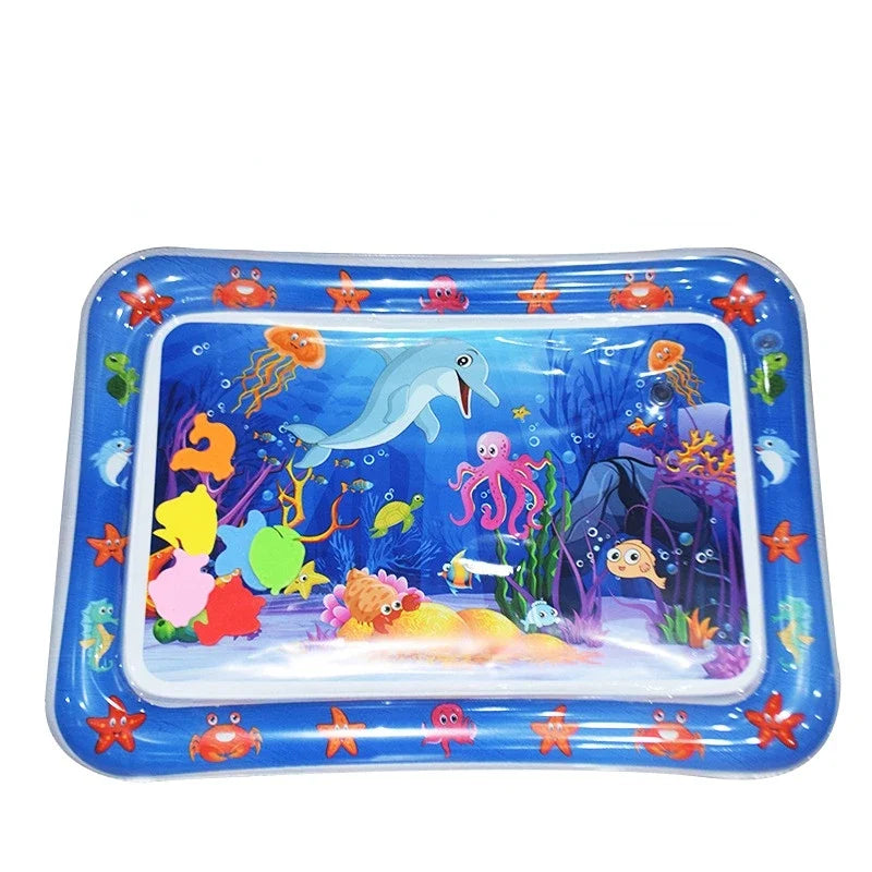 Infinno Aufblasbare Tummy Time Matte, Premium Baby-Spielmatte, Aufblasbares Wasserkissen, Interaktives Babyspielzeug für die sensorische Entwicklung 