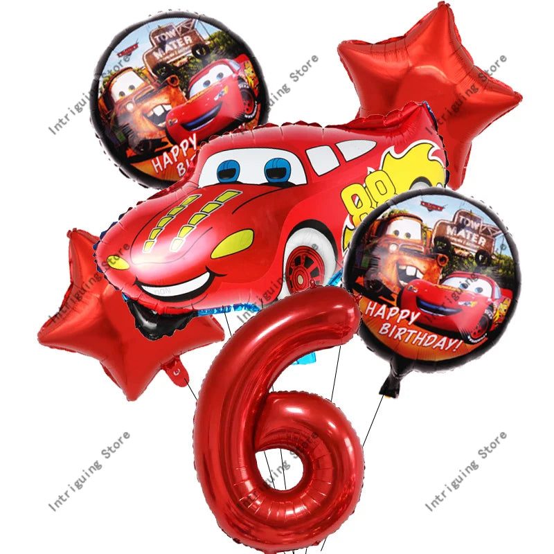 Disney Cars Lightning McQueen 32" Number Balloon Set   Baby Shower Supplies Birthday Party Decorations Kids Toy Gifts Air Globos