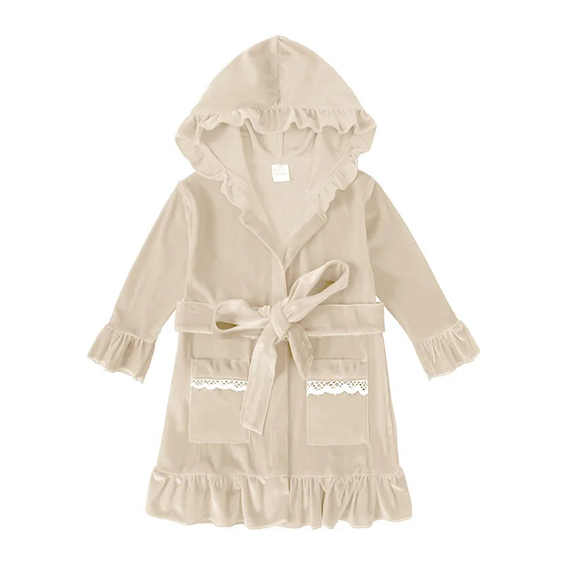Children Christmas pjs Pajamas Sleepwear Baby Bathrobes Bath Kids Girl Boy Room Dressing Gown Clothing Housecoats Home Nightwear