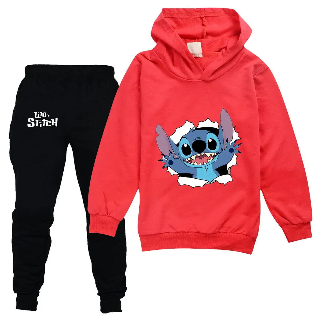 Disney Lilo Stitch Kids Clothing Sets Suit Boys Girls Tracksuits Kids Brand Sport Suits Stich Hoodies Teen Tops Pants 2Pcs Set