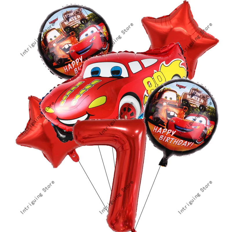 Disney Cars Lightning McQueen 32" Number Balloon Set   Baby Shower Supplies Birthday Party Decorations Kids Toy Gifts Air Globos