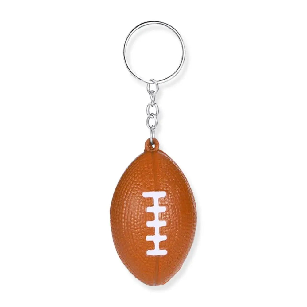 PU Leather Basketball Ball Keychains Football Golf Simulation Soccer Keychain Funny Baseball Football Pendant Children Presents