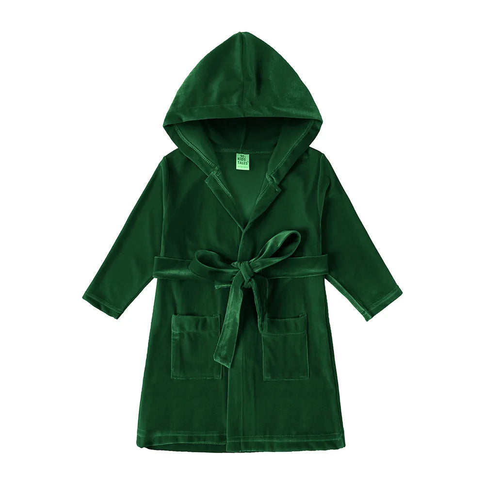 Children Christmas pjs Pajamas Sleepwear Baby Bathrobes Bath Kids Girl Boy Room Dressing Gown Clothing Housecoats Home Nightwear