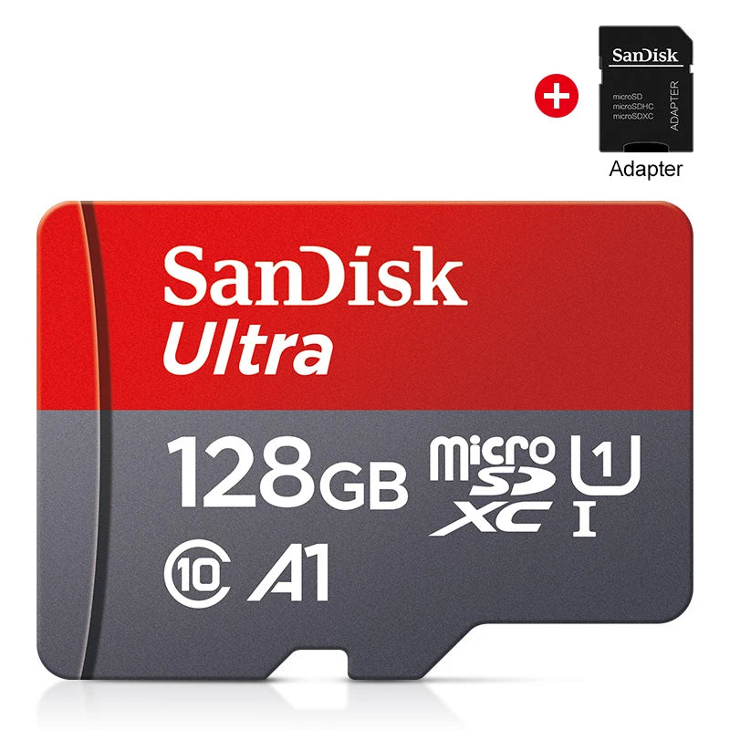 SanDisk Ultra A1 Micro SD Karte 128GB Class 10 Flash TF Karte 128GB Speicherkarte 128gb Memoria Disk für Samsung Galaxy S21 S20 S10 S10e S20e S20+ S10+ S10+ S10+ S10+ S10+ 