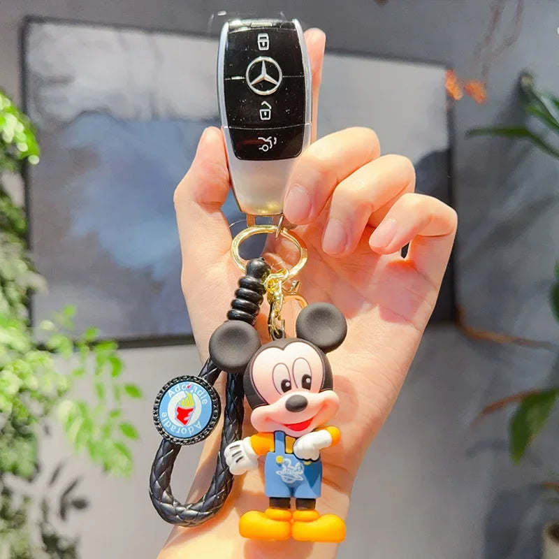 Cartoon Disney Mickey Donald Daisy Duck Keychain Cute Goofy Pendant Bag Car Pendant Gifts for Kids Friends Keyrings Accessories
