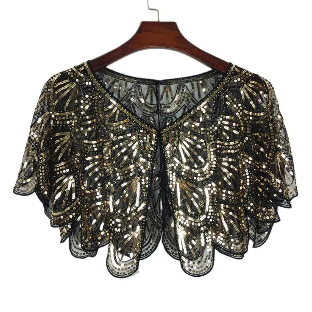 New Thin Party Shawl Long Sleeve Ruffle Design Sunscreen Cardigan Sunscreen Clothing Polyester Shawl Beaded Women