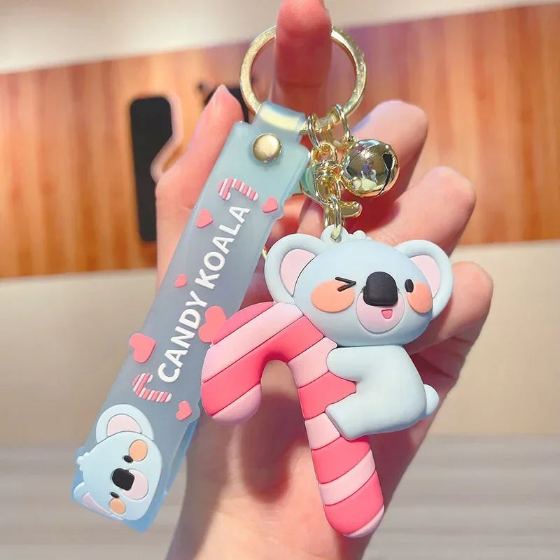 Cute Cartoon Dessert Koala Keychain Doll Bag Pendant Wholesale Gifts for Kids Friends Accessories Key Holder Tag