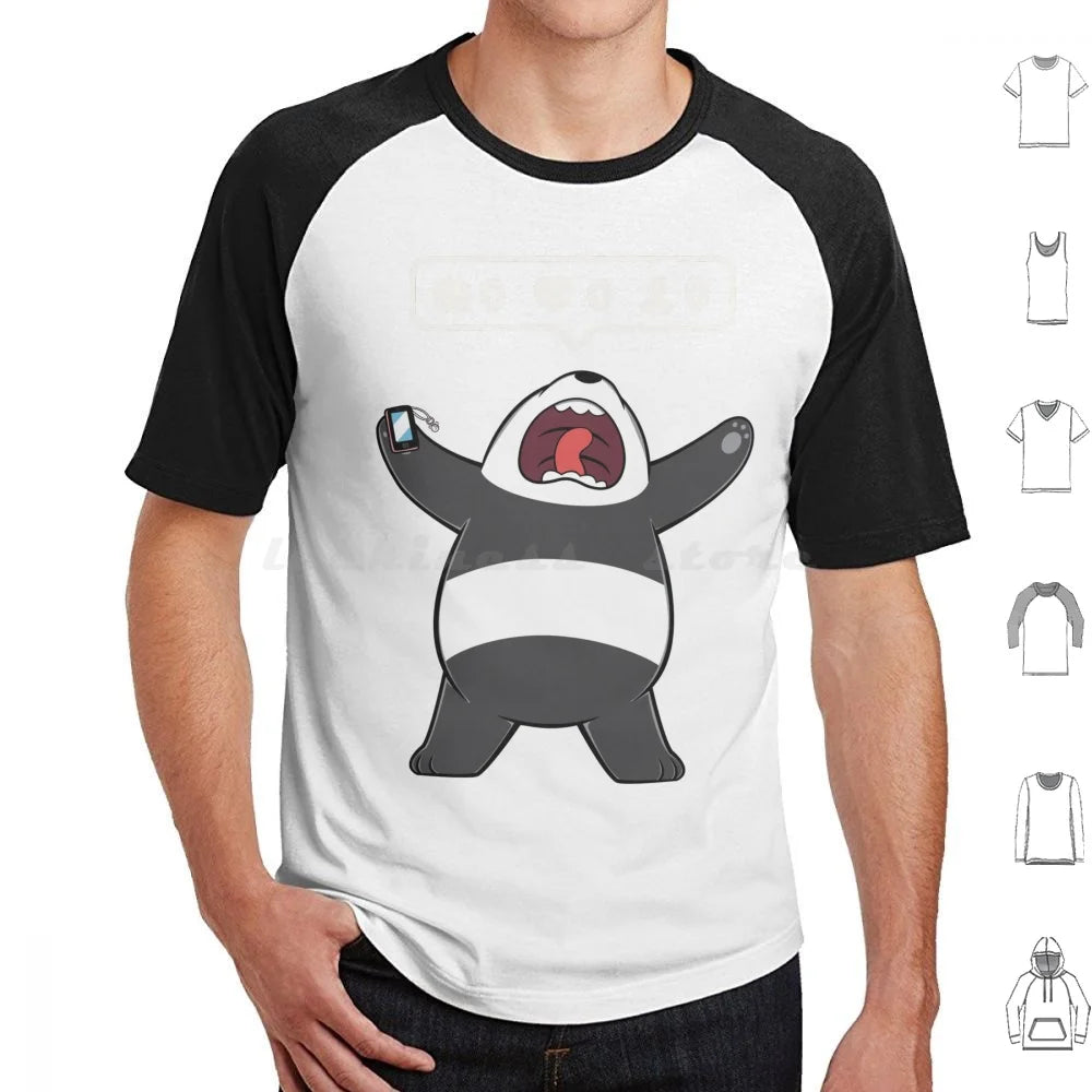 Life In A Rectangular Form T Shirt 6xl Cotton Cool Tee Panda Bear Cartoon Grizzly Ice Polar Cool Cute Animation Tv Gumball