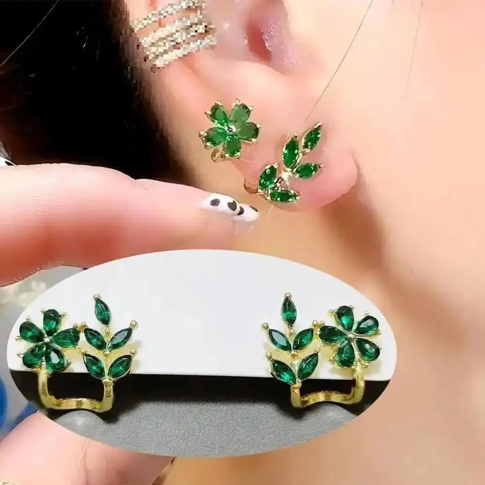 925 Silver Needle Korean Vintage Oil Painting Pearl Flower Earrings For Women Jewelry 2024 Trending New Luxury Women's Earrings
