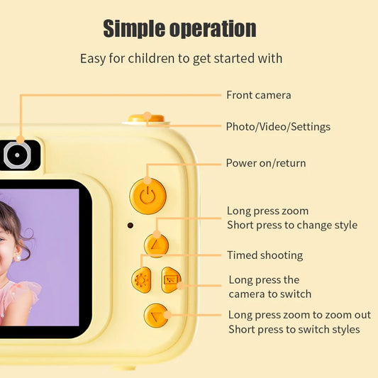 1080P HD Kamera Spielzeug Cartoon 32 GB SD Karte Foto Bunte Videokassette Baby Kamera Kinder Pädagogisches Spielzeug Für Kinder Geburtstag Geschenke 
