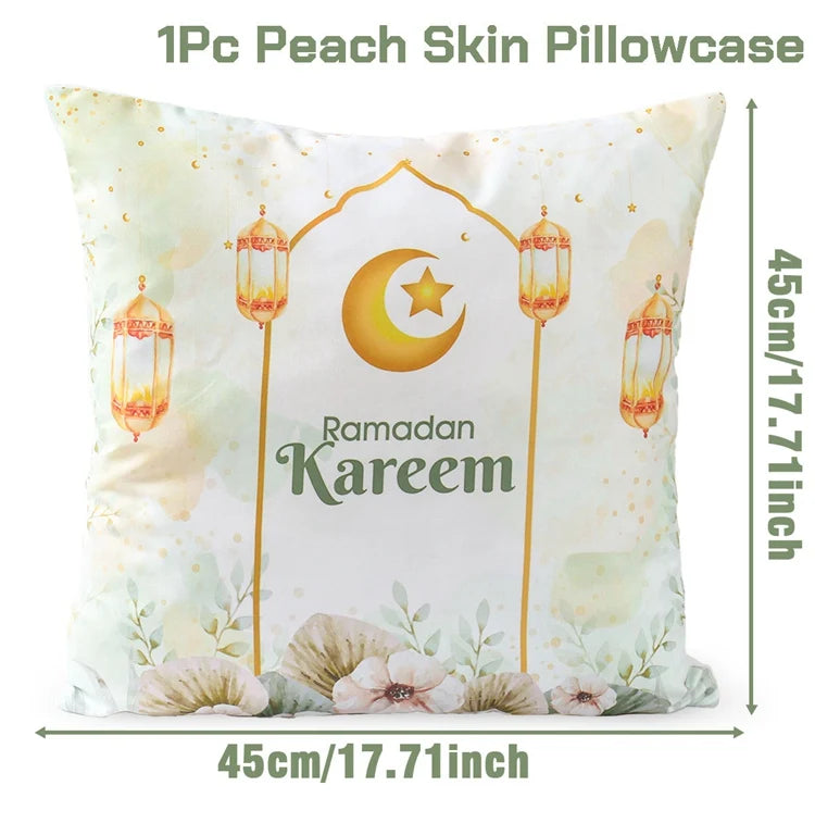 Eid Cushion Cover Eid Mubarak Ramadan Kareem Backdrop Islam Muslim Party Supplies 2025 Ramadan Decor For Home Eid Al-fitr Gift