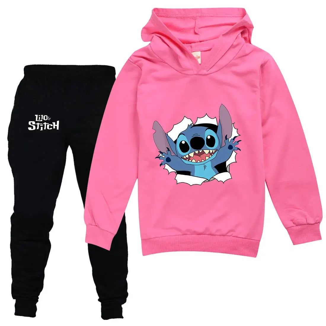 Disney Lilo Stitch Kids Clothing Sets Suit Boys Girls Tracksuits Kids Brand Sport Suits Stich Hoodies Teen Tops Pants 2Pcs Set
