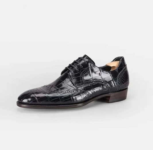 shenzhuangsanbao new arrival men dress shoes men crocodile shoes male