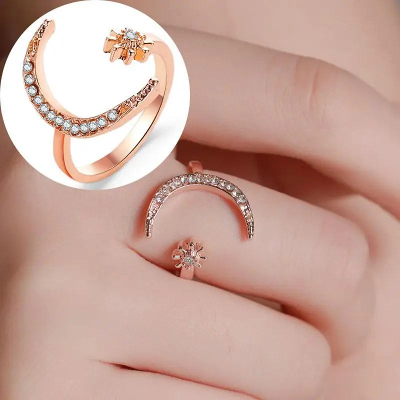 Small Crystal Glasses-shape Finger Ring Couple Jewelry Index Finger Sunglasse-shape Rings For Women Jewellery Anel Bague Anillos
