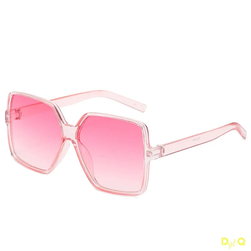 2025 Fashion Women Oversize Sunglasses Gradient Plastic Brand Designer Female Sun Glasses