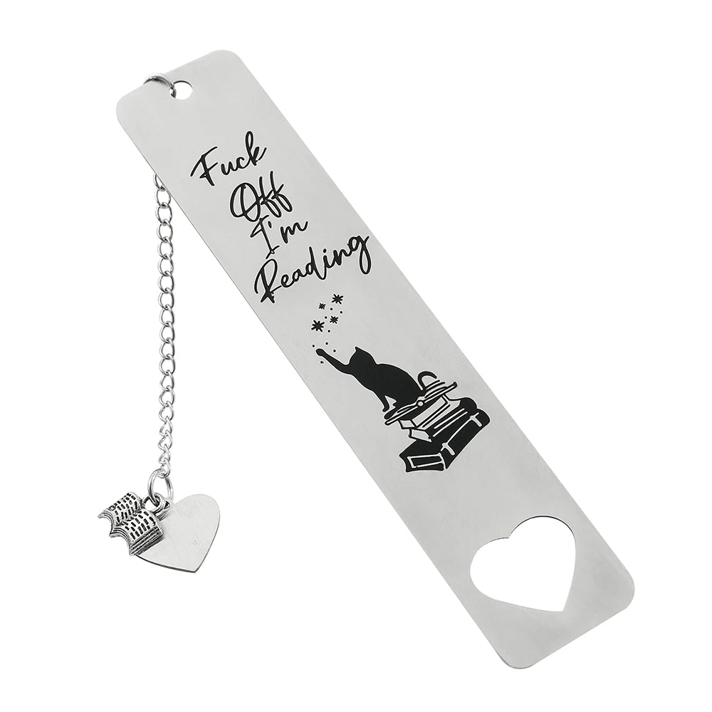 Cute Cat Metal Bookmark,Funny You Pawsed Here Cat Stainless Steel Bookmarks with Tassel, Reading Supplies Gift for Cat Book Love