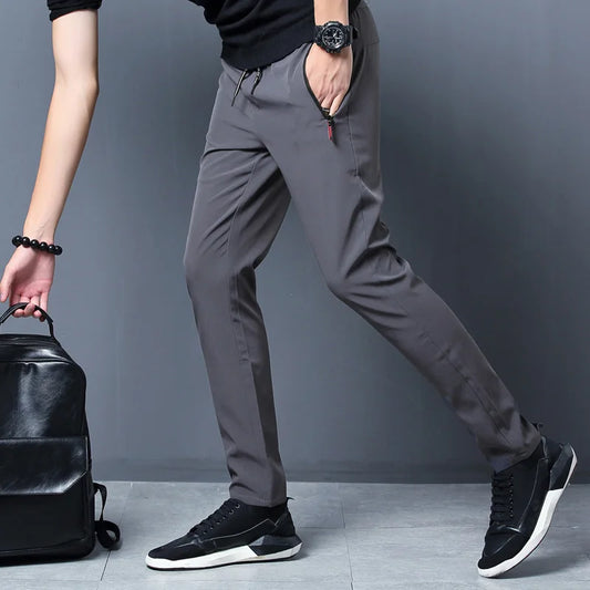 Herren Casual Hosen Stretch Slim Fit Elastische Taille Jogger Koreanisch Klassisch Blau Schwarz Grau Männliche Markenhose Plus Größe 4XL 5XL 