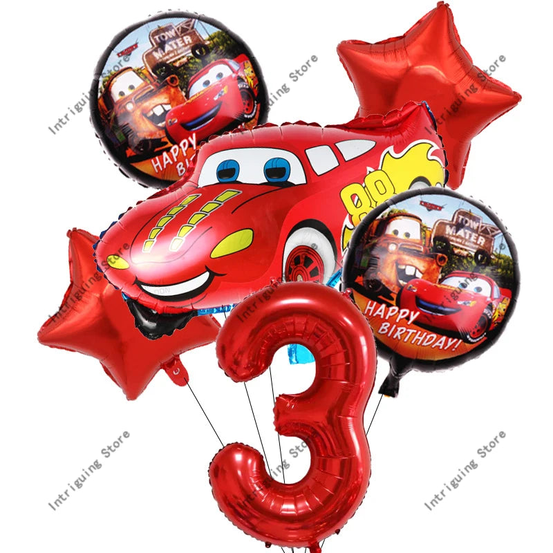 Disney Cars Lightning McQueen 32" Number Balloon Set   Baby Shower Supplies Birthday Party Decorations Kids Toy Gifts Air Globos