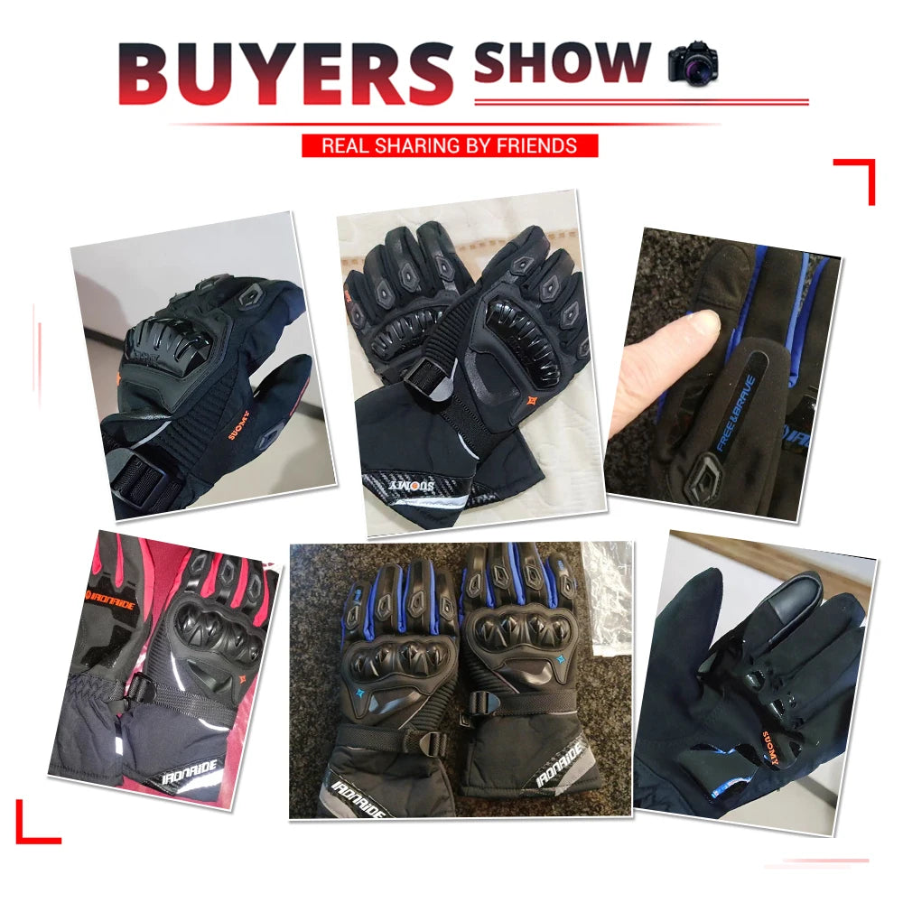 Motorradhandschuhe Winddicht Wasserdicht Guantes Moto Männer Motorrad Reithandschuhe Touchscreen Moto Motocross Handschuhe Winter 