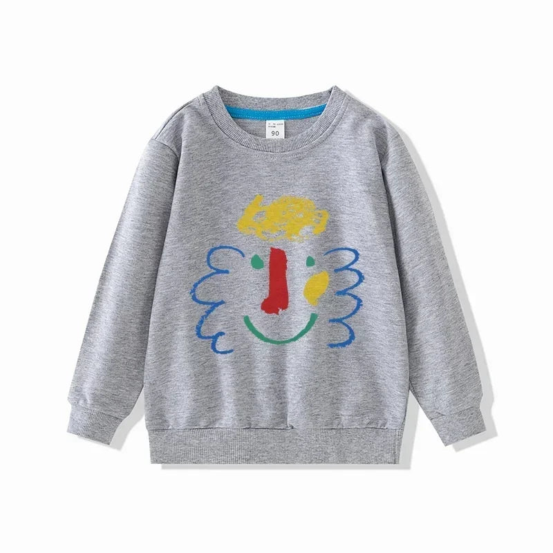 Kids Sweatshirts 2024 Autumn Girls Clothing Cartoon Baby Pullover Boys hoodies Terry Children Top Tees Outfits