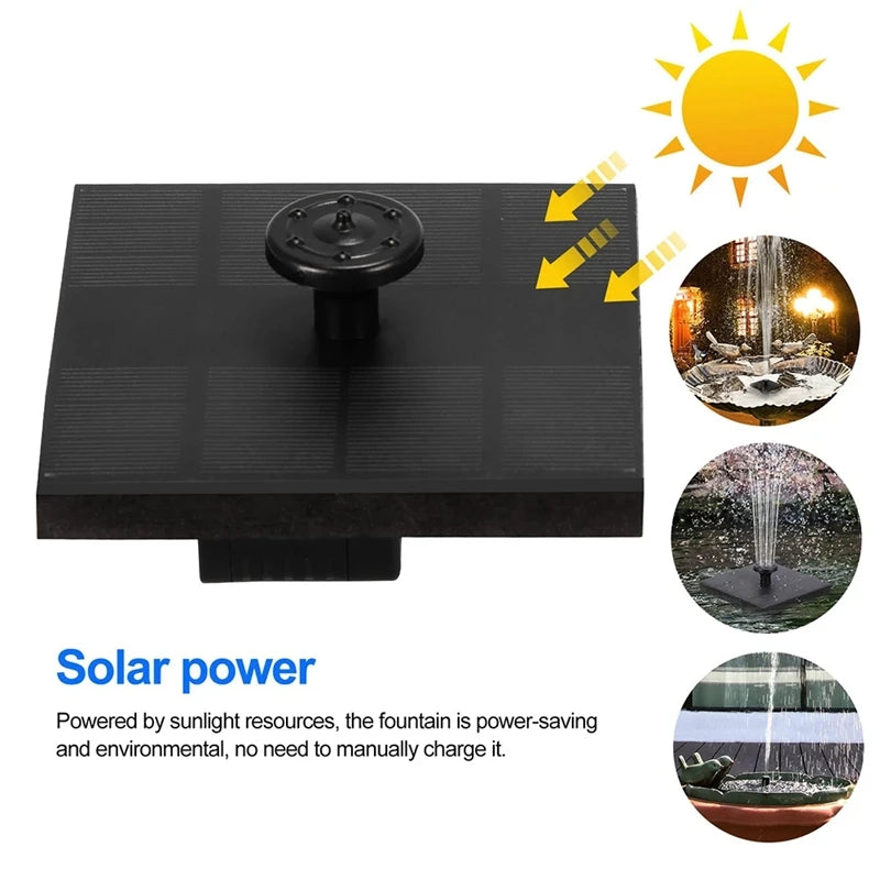 Solar Power Water Fountain Pump  Bird Fountain Water Floating garden decoration