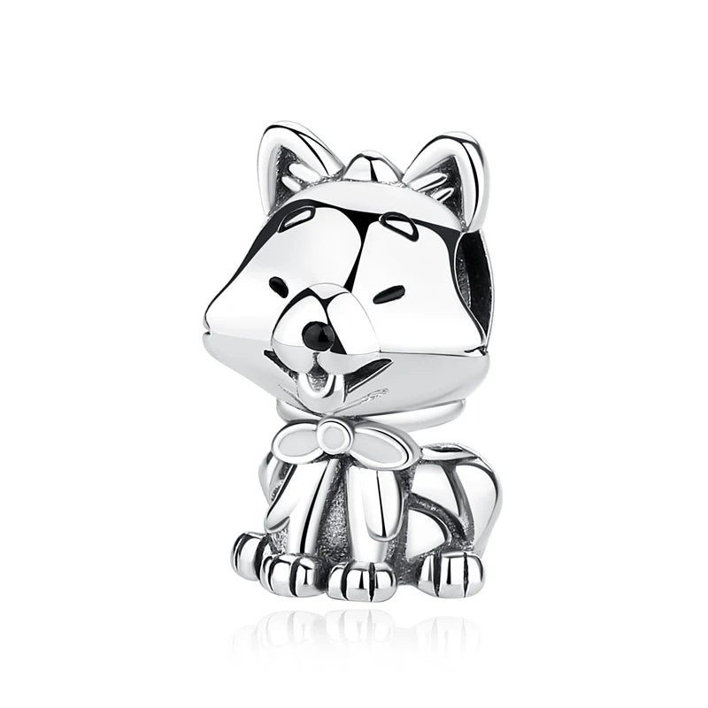 Original Silver Plated Charms For Women Love Pet Dog Cat Paw Print Pendant Beads Fit Pan Bracelets Necklaces DIY Luxury Jewelry