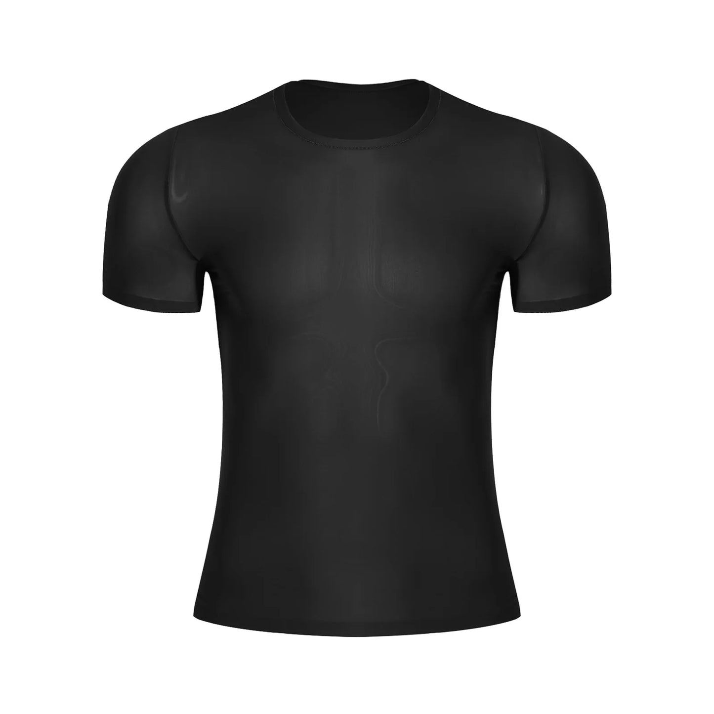 Mens Quick-dry Athletic T-shirt Round Neck Short Sleeve Ice Silk Ultra-thin Blouses Top for Gym Sports Workout Fitness Swimming mon