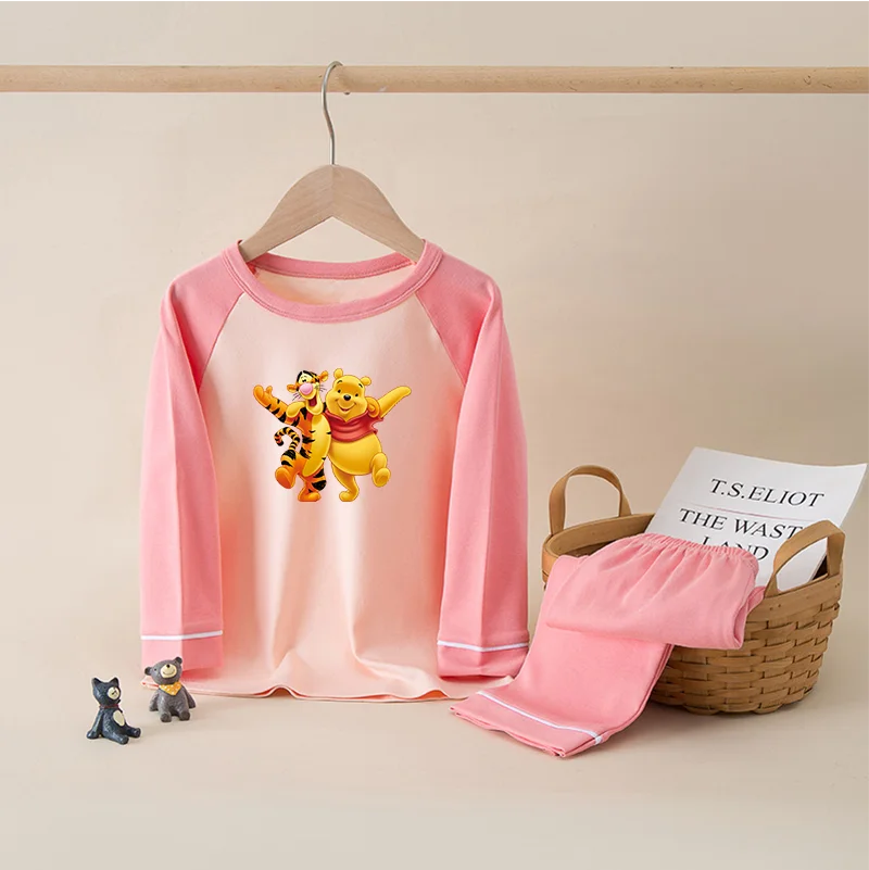 Winnie the Pooh  Cotton Kids Pajama Sets ,Sleeping Clothing Sets, long Sleeve Pants Sleepwear