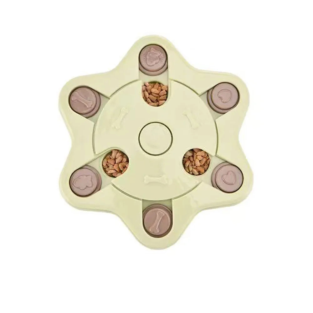 Pet Supplies Cat Dog Turntable Eating Anti-choking Food Puzzle Feeding Interactive Toy Slow Food Tray