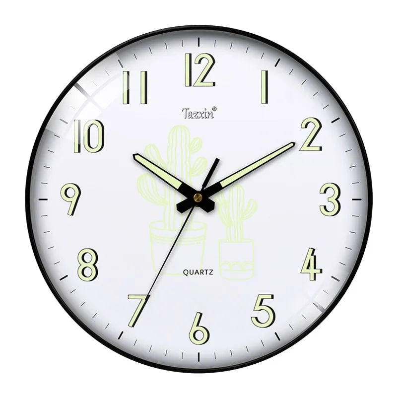 12 Inch Silent Non Ticking Quartz Clocks With Night Light for Bedroom Living Room Kitchen,Large Luminous Home Decoration