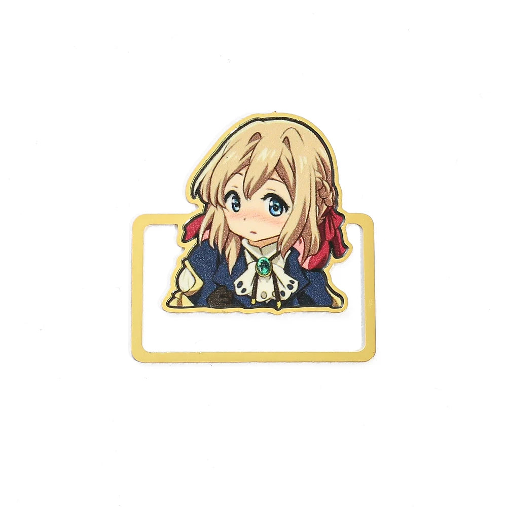 Anime Violet Evergarden Bookmark Exquisite Page Mark Tool Read Learn Stationery Book Supplies for Anime Fans Students Teachers