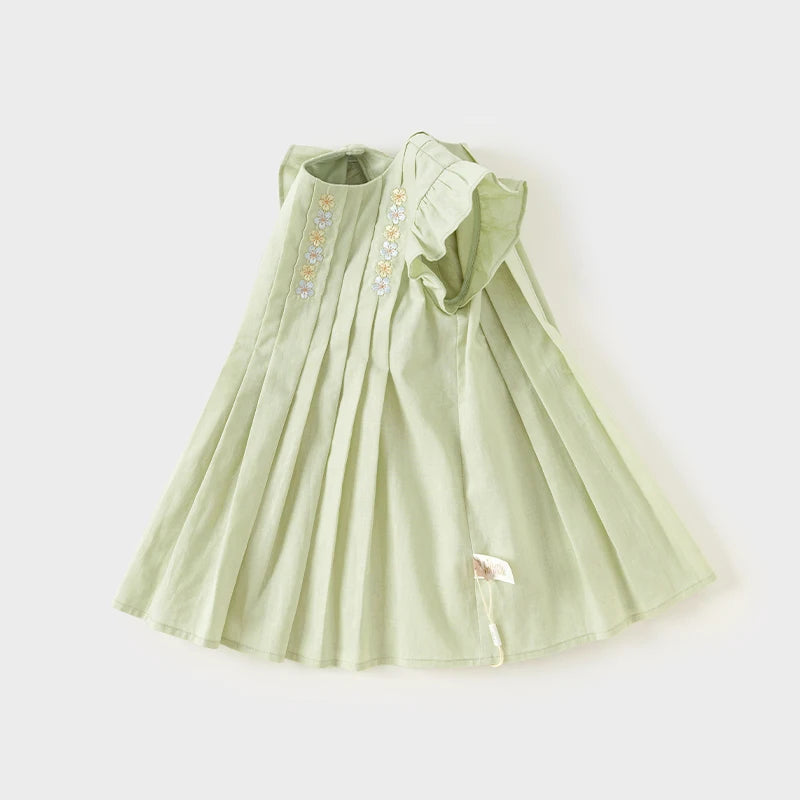 Dave Bella Baby Girls Summer Dresses Solid Sleeveless Dress for Girls 2-9Y